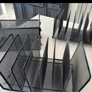 Office storage,Black Mesh File Organizer Rack - Home Storage & Organization